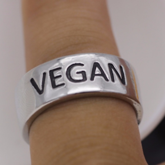 Vegan Stainless Steel Statement Ring - Picture 3 of 3